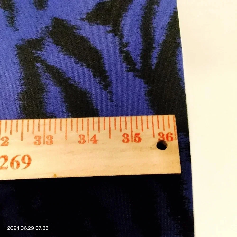 Michael Kors Black/Blue Striped Animal Print Sheath Retro Dress Size 10 C0123